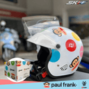 หมวกกันน็อคHonda H2C(2023) ลายSnoopyลายMinionsลายPual FrankลายTamiya ของแท้ฮอนด้า100% รุ่นย่อยPaulFrankสีขาว
